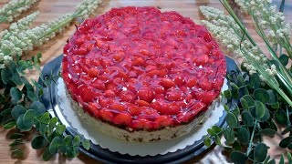 HOW TO MAKE STRAWBERRY CAKE STRACCIATELLA RECIPE [upl. by Etnomaj264]