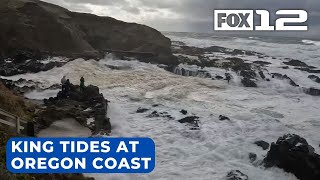 Beaver Moon brings king tides to Oregon coast [upl. by Nella970]