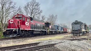 GE Locomotive Comes Back To Life Needed With 2 More Locomotives On LONG Train Short Line Railroad [upl. by Eardnaed]