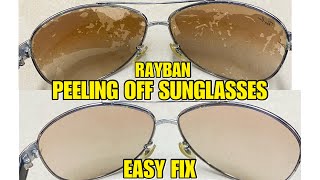 Rayban PEELING OFF SUNGLASSES EASY FIX  ASMR  SATISFYING VIDEO [upl. by Cartwell]