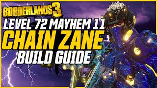 MY BEST ALL AROUND ZANE BUILD Gamesave  Level 72 Chain Zane Build  Borderlands 3 [upl. by Ressler]