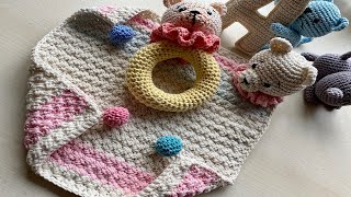 CÓMO TEJER UNA MANTITA DE APEGO A CROCHET  PASO A PASO [upl. by Hiasi458]