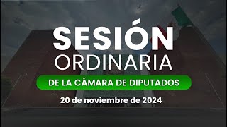 🔴Sesión Ordinaria de la Cámara de Diputados 20112024 [upl. by Wallinga]