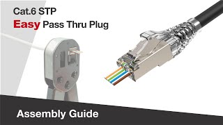 How To Assemble Cat6 STP Easy Pass RJ45 Connector For 10Gigabit [upl. by Solange]