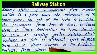 Write English essay on Railway Station  English essay on Railway Station  Easy short English essay [upl. by Kyte]