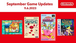 Game Boy NES Super NES – September 2023 Game Updates – Nintendo Switch Online [upl. by Bully]