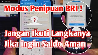 Cara Modus Penipuan Bank BRI Mengambil Saldo Rekening Kita [upl. by Sset176]