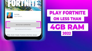 How to Play Fortnite in Less than 4GB RAM Android  Fortnite on 2GB or 3GB RAM Android 2022 [upl. by Leahicm]