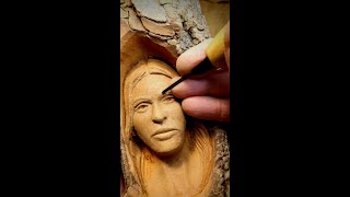 Hand carving a Female Wood Spirit [upl. by Adnohsirk762]