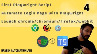 4  Login Page Script With Playwright TypeScript How To Launch Chrome Chromium Firefox WebKit [upl. by Kilgore]