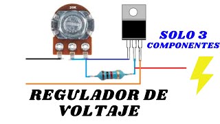 REGULADOR DE VOLTAJE CASERO ⚡ CON SOLO 3 COMPONENTES [upl. by French]