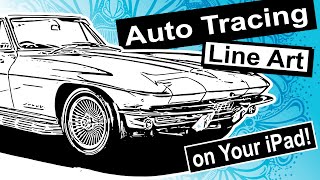 Auto Tracing Line Art 2 Vector on the iPad via Share  From Affinity Photo Procreate amp Amaziograph [upl. by Rosenzweig]