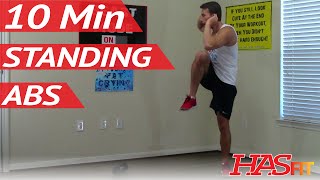 10 Min Standing Ab Workout  HASfit Standing Ab Exercises  Standing Abdominal Exercises Workouts [upl. by Trygve]