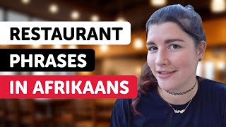 Learn All Afrikaans Phrases You Need at the Restaurant [upl. by Buerger]