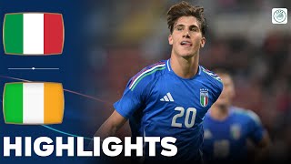 Italy vs Ireland  Highlights  U21 Euro Qualification 15102024 [upl. by Nivag]