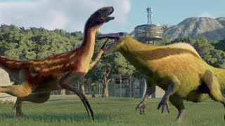 Therizinosaurus Vs Deinocheirus  Jurassic World Evolution 2 [upl. by Zevahc]