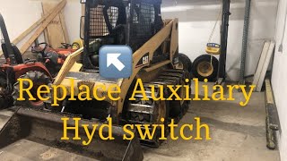 Changing Auxiliary Hydraulic switch on a CAT 236B [upl. by Lucey]