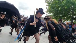 Beltane Border Morris dancing Brimfield at Wimborne Folk Festival 12 June 2022 [upl. by Anal]