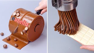 🤎NUTELLA Chocolate Cakes Are Very Creative And Tasty 🍫🍩 Amazing Chocolate Cake Decorating Tutorials [upl. by Sunderland]