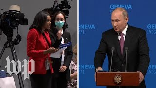 Reporter asks Putin why his political opponents are ‘dead in prison or poisoned’ [upl. by Ahsela]