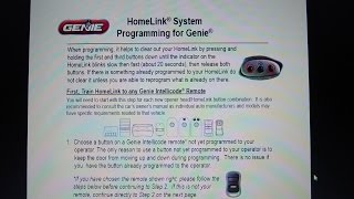 HomeLink to Genie Program Instructions PDFsave [upl. by Leima]