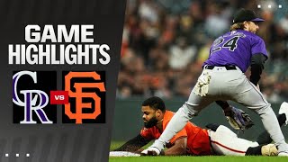 Rockies vs Giants Game Highlights 72624  MLB Highlights [upl. by Metzger]