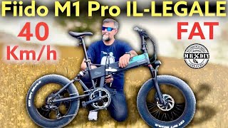 Fa davvero 40 kmh con acceleratore Fiido M1 pro FAT da 500W Bici elettrica a pedalata assistita [upl. by Annoled]