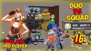 DI GENDONG PRO PLAYER FF CEWEK DUO VS SQUAD SAUSAGE MAN GAMEPLAY MrKong sausageman mrkong [upl. by Yluj]