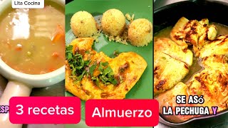 3 recetas en este almuerzo almuerzo comida recetas sopas rize [upl. by Hermina246]