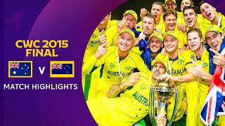 Cricket World Cup 2015 Final Australia v New Zealand  Match Highlights [upl. by Hsirap]