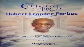 Celebration of Life for Hubert Leander Forbes [upl. by Robertson]