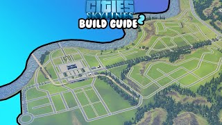 Preparing A NEW Riverside Town In Cities Skylines  Orchid Bay [upl. by Akerdnuhs]