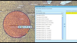 Drop a Point  Draw a Circle  Gather Demographic Data  Map Business Online [upl. by Rivard]