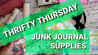 THRIFTY THURSDAY JUNK JOURNAL SUPPLIES [upl. by Beatrix]