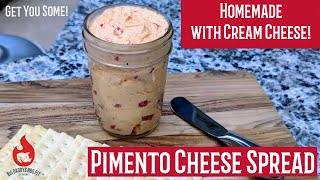 Pimento Cheese Spread Recipe with Cream Cheese  Homemade Pimento Cheese Recipe [upl. by Laeria]