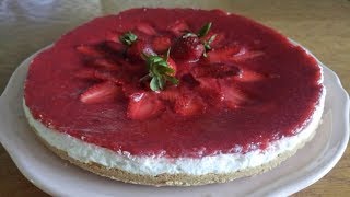 Çilekli Pişmeyen Kolay Cheesecake [upl. by Sandon]