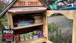 Little libraries become food pantries during COVID19 [upl. by Schott]