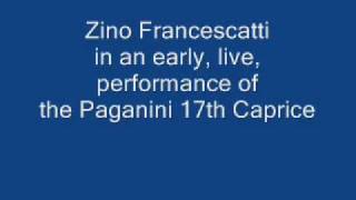 Zino Francescatti Paganinis 17th Caprice Live [upl. by Nnylav]