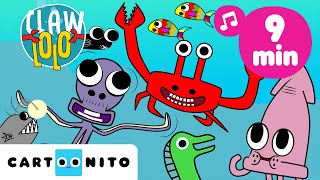 10 min – Dansfeestje in de oceaan voor kinderen 🎵 Leuke liedjes met zeedieren 🌊 Clawlolo 🦀 [upl. by Candi909]