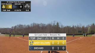 Softball Brevard vs Mary Baldwin  329  13 PM [upl. by Aidnic]