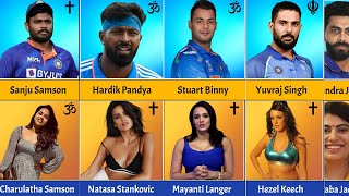 Indian Cricketers Beautiful Wife  Religion Comparison [upl. by Reklaw]