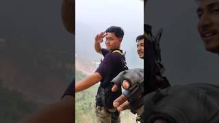 Bungy In Rishikesh bungee bungeejumping jumping adventure trending viral bungy shorts [upl. by Joo701]