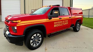 2023 Chevy 2500HD Battalion Chief truck built for Middletown Fire Dept SoundOff bluePRINT [upl. by Tavish]