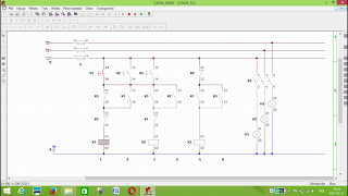 Schemat el1  sterowanie impulsowe oświetleniem Program CadeSimu [upl. by Gahl]