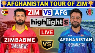 Afghanistan vs Zimbabwe 2nd T20  AFG vs ZIM Full Highlights l Afg won 21world Record in cricket [upl. by Gombosi]