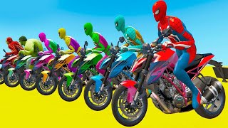 GTA V Epic New Stunt Race For Car Racing Challenge by Trevor and Shark spiderman [upl. by Madelene]