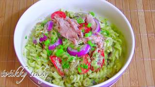 Simple Tuna Pasta Salad Recipe [upl. by Yurt269]