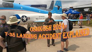 Oshkosh 2024 IAC T 38 Landing Accident explained Lancaster [upl. by Nyleuqaj]