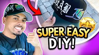 How To Customize Your Fitted Hat Super EASY [upl. by Meerek]