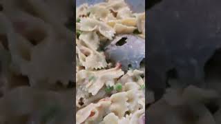 Cooking Bowtie Pasta with Alfredo Sauce and Shrimps food filipinocooks fypyoutube [upl. by Adehsor]